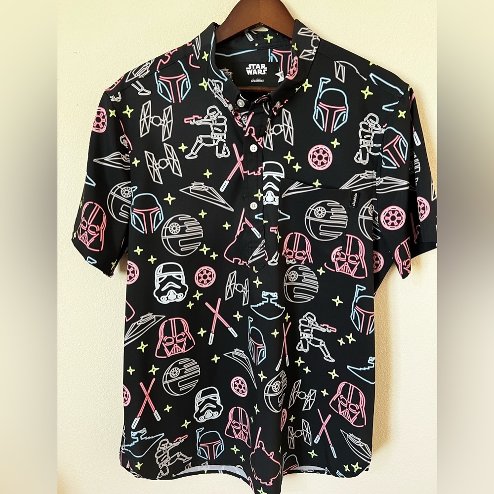 Chubbies “The Lack of Faith” Button Down Polo Size M